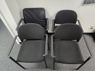 Lot of 4 Office Guest Reception Waiting Room Chairs