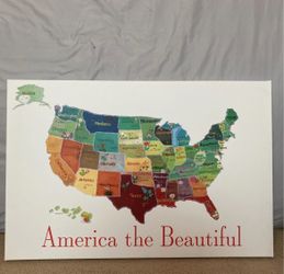America the Beautiful art canvas decor