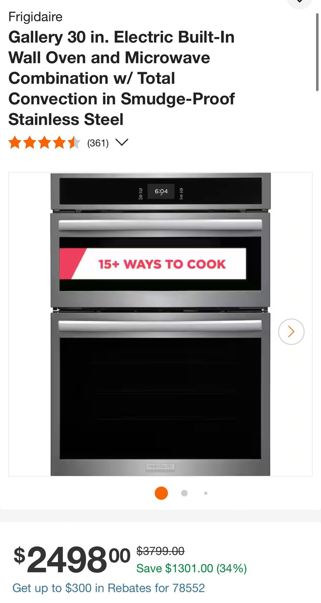 Frigidaire Microwave/Oven combo