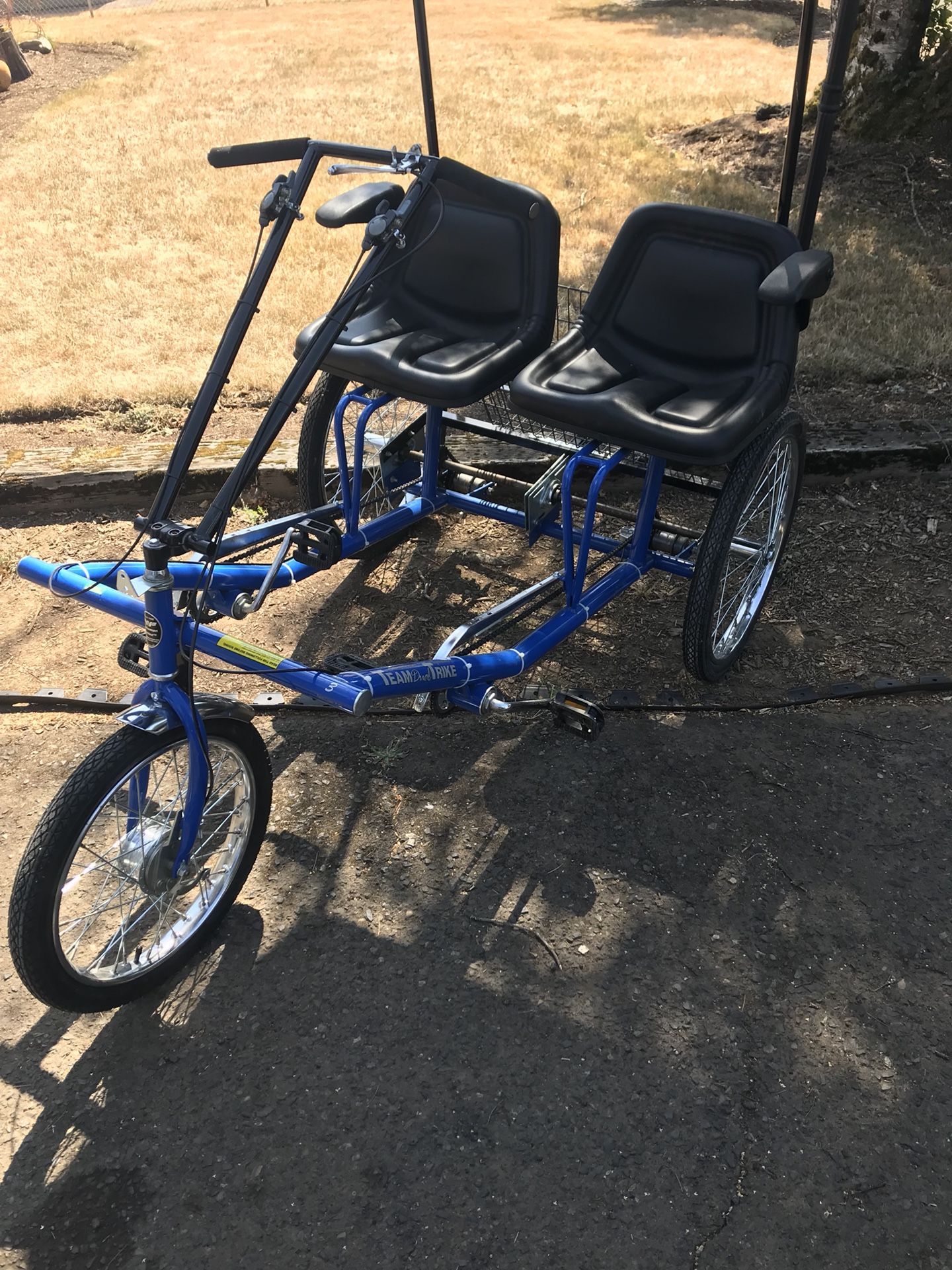Brand new Worksman Cycles side-by-side team dual trike