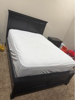 Bed frame and night stand