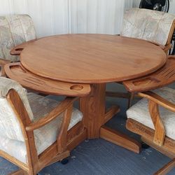 GAMING TABLE/OAK/SEAT 4