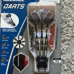 Narwhal Tournament Soft Tip Dart Set for Electronic Dartboards, 18g, 7 in. - 3 Pack with Carry Case
