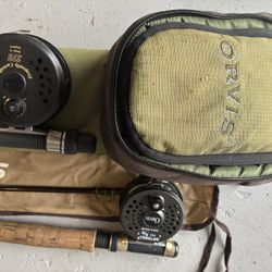 Orvis Battenkill  fly fishing rod and reel & BFR Dragonfly 375 fly fishing rod and reel