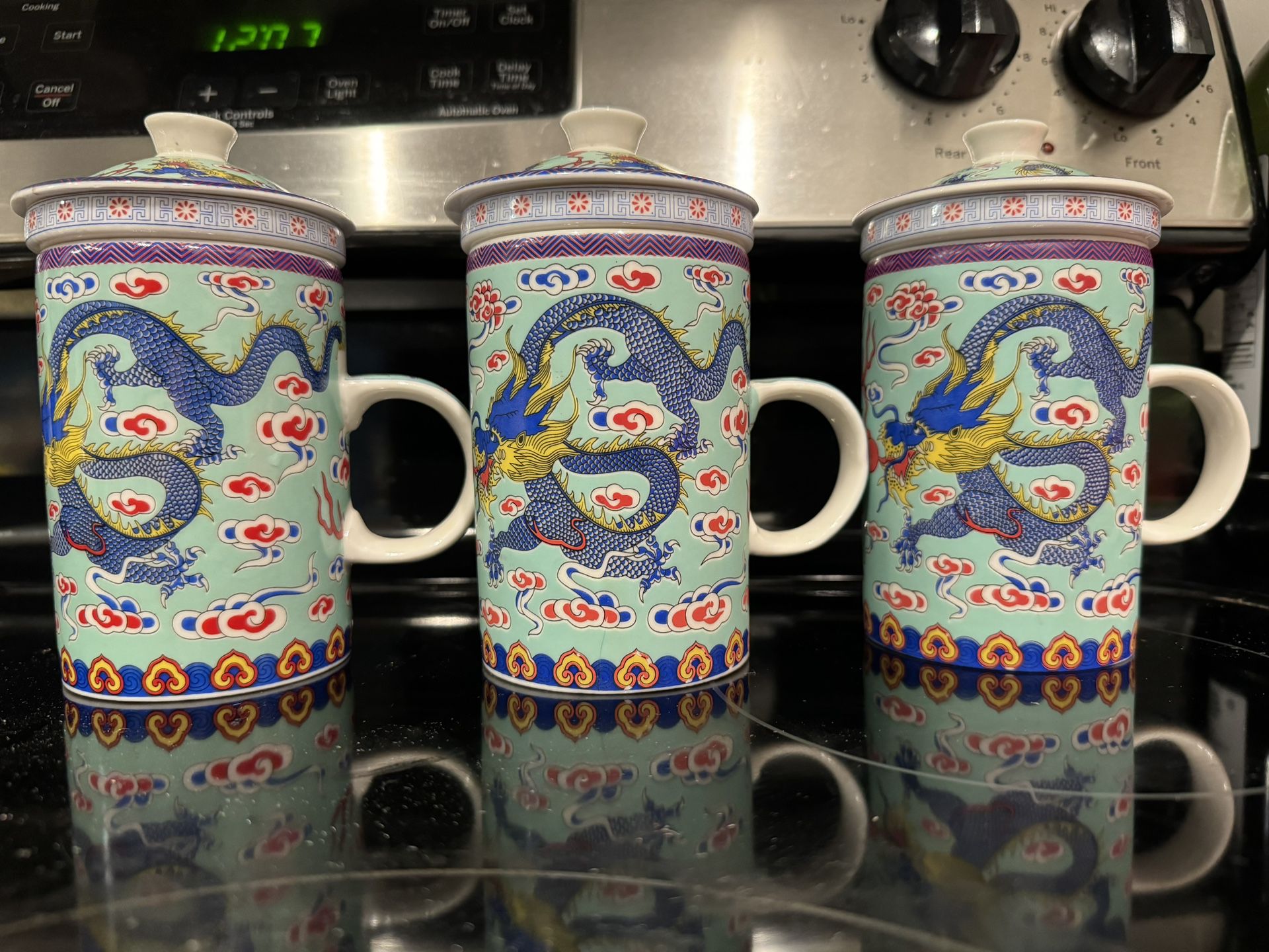 Asian Teapots - Set Of 3