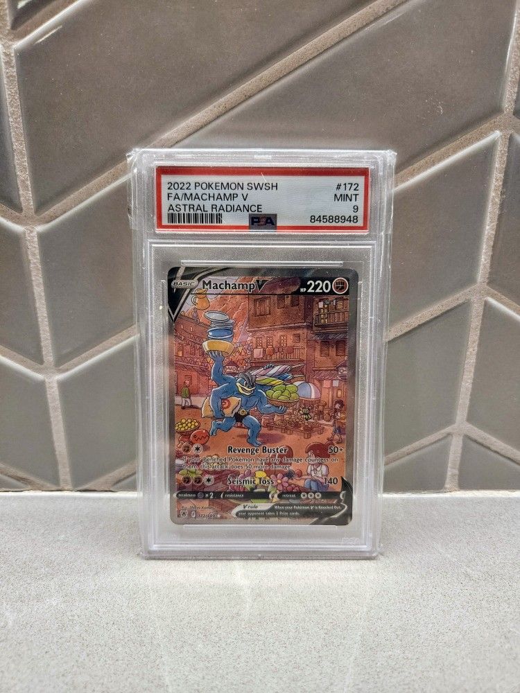 Pokemon Astral Radiance Machamp V 172 PSA 9!