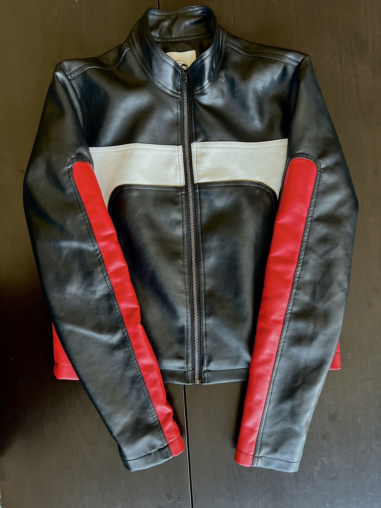 Black Faux Leather Jacket - Size S - MOVING OUT SALE ✈️