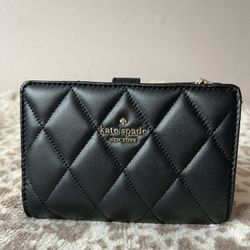 Kate Spade carey smooth quilted leather Medium Bifold Wallet