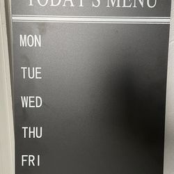 Home Decor Weekly Menu Chalkboard