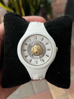 Versus by Versace Women's Watch VSPOQ1G21 Quartz Gold white Rubber Band 39mm