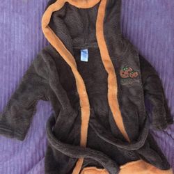 Baby boy my first 1st thanksgiving robe fleece one potatoe 2 size 9-12 months