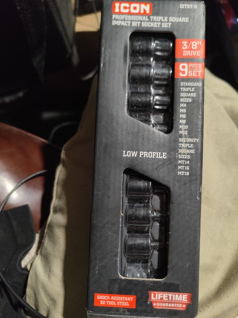 Icon Pro Triple Square Impact Bit Socket Set