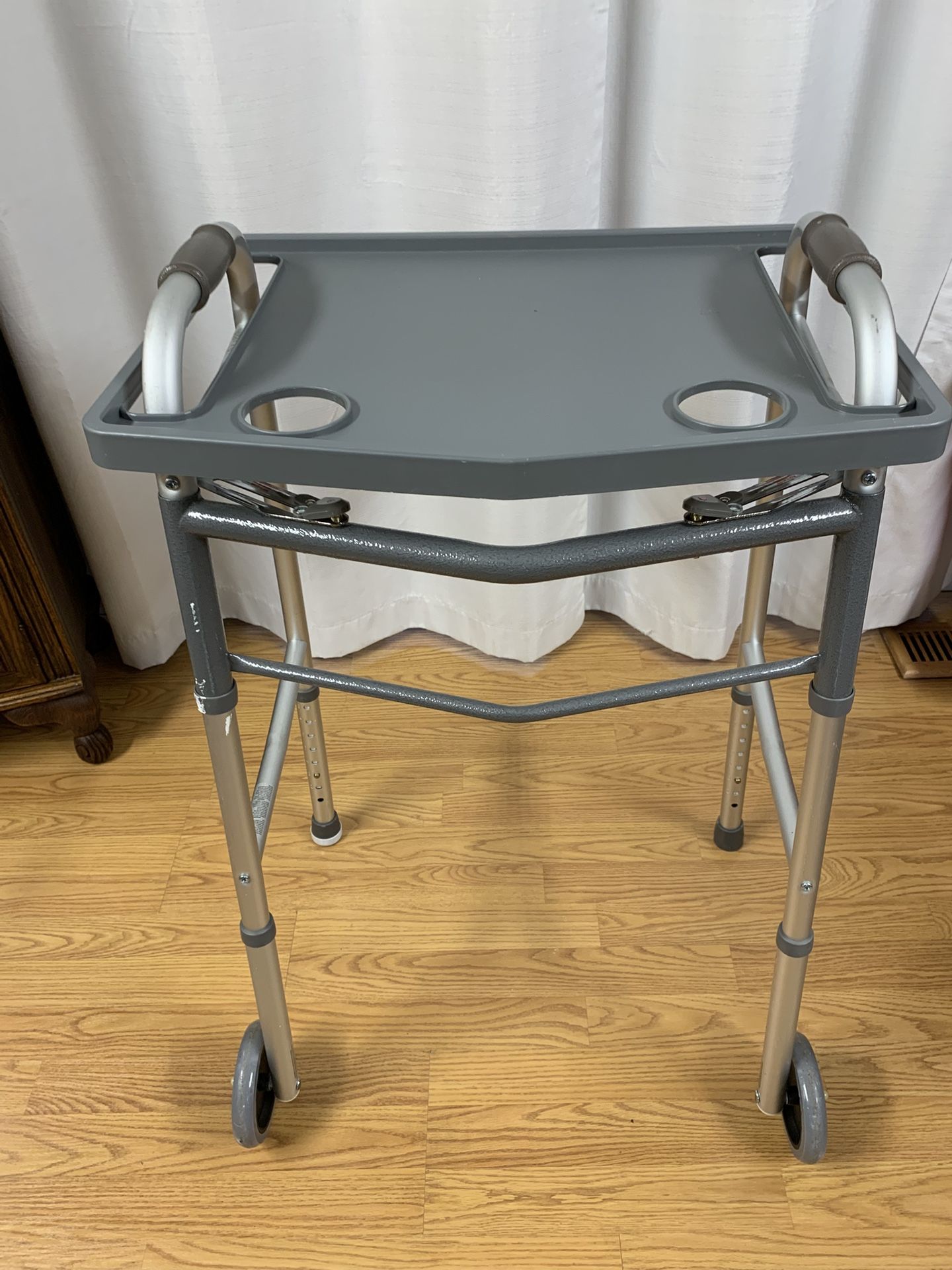 Guardian Adjustable Folding Walker with eating tray