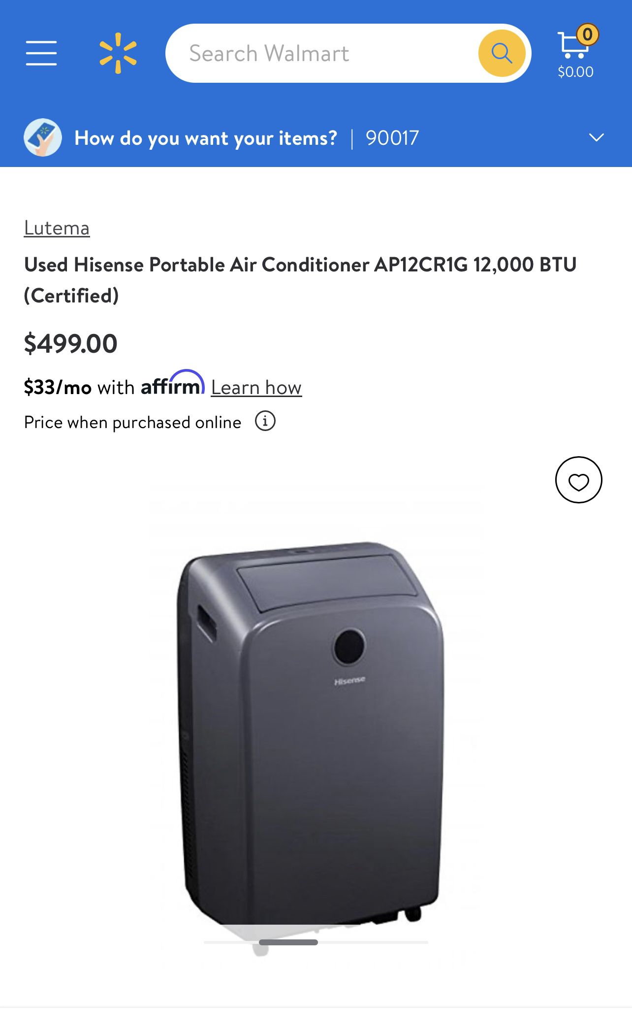 Portable AC Unit 12,000 BTU $350