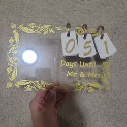 Wedding Countdown Picture Frame