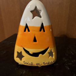 Candy Corn Halloween Tea Light Holder 