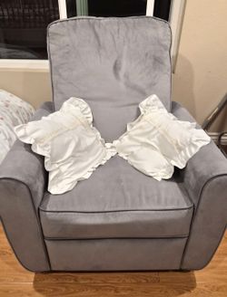 Grey swivel/rocking/reclining nursing chair