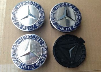 4PCs Wheel Center Rim Hub Caps for Mercedes Benz Black Blue Silver 75MM AMG