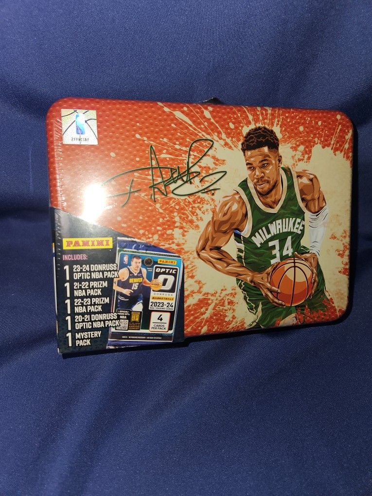 2024 Panini NBA Giannis Antetokounmpo Collectors Lunch Box/Tin Factory Sealed!!