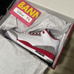 Jordan 3 Cardinal Red