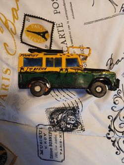 Tingling Safari Land Cruiser Handmade Recycled Tin Cans Toy Car Made In Africa.OBO!!!
