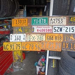 Vintage License Plates,