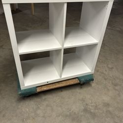 White 4-Cube Storage Shelf