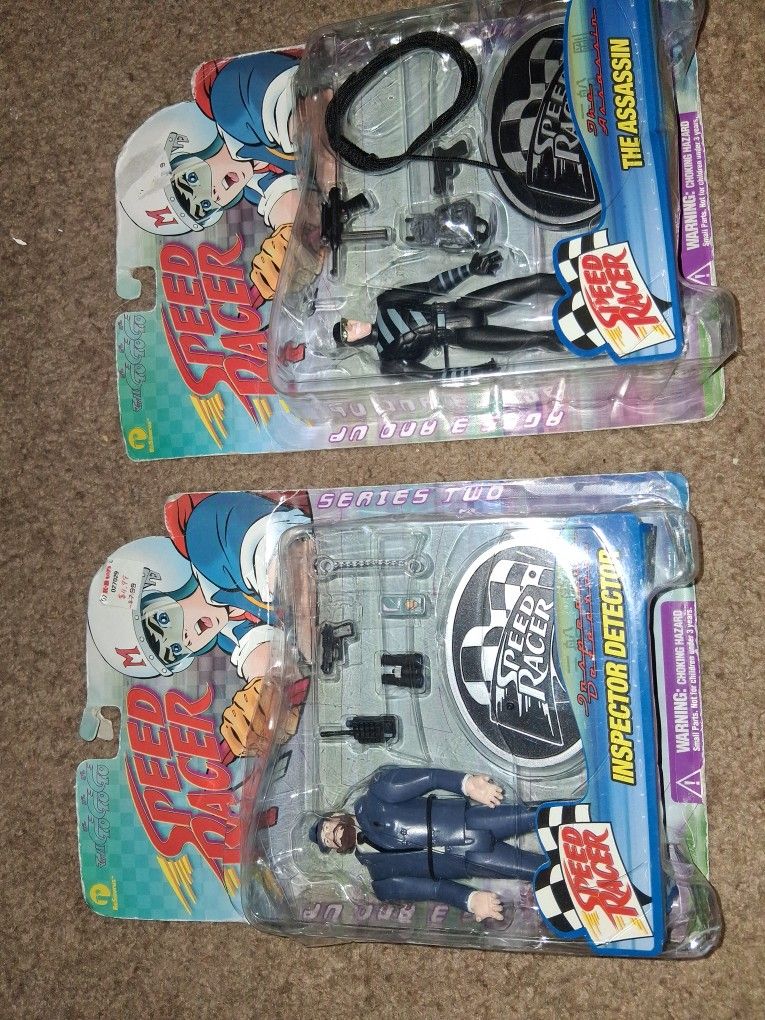 SPEED RACER ACTION FIGURES COLLECTIBLES  BRAND NEW FOR $25.00 FOR BOTH!!