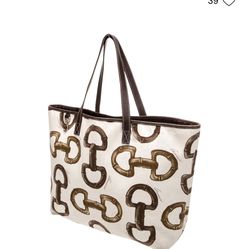 Gucci Horsebit canvas tote bag