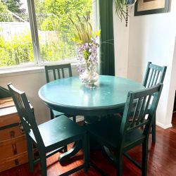 Forest Green Dining Table Set