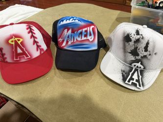 Lot Of 3 Los Angeles Angels Custom Hats