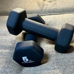 Pair Of 5 Pound Dumbbells