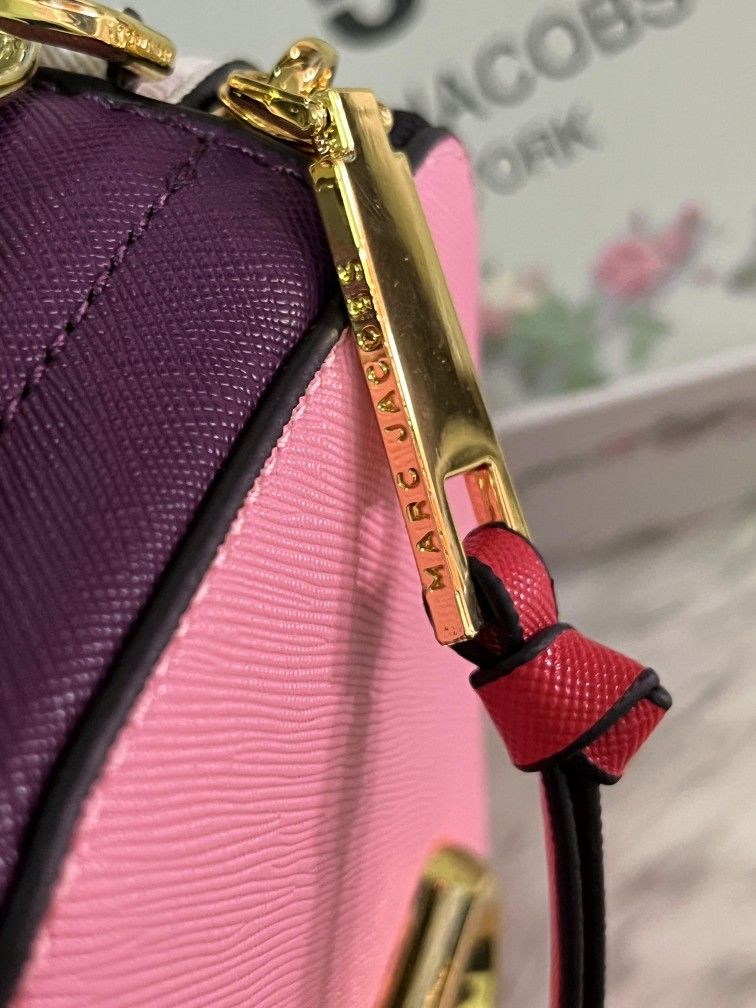 Marc Jacobs Snapshot Crossbody Camera Bag Rose Multi 100% New