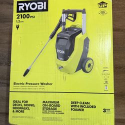 RYOBI 2100 PS 1.2 GPM Cold Water Corded Electric Pressure Washer with Foamer