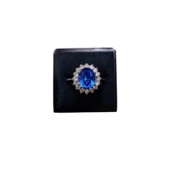 Vintage Sterling Sapphire Bling Ring