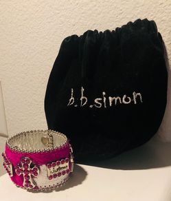 b .b. Simon luxury collection bracelet ( leather/ Swarovski crystals)