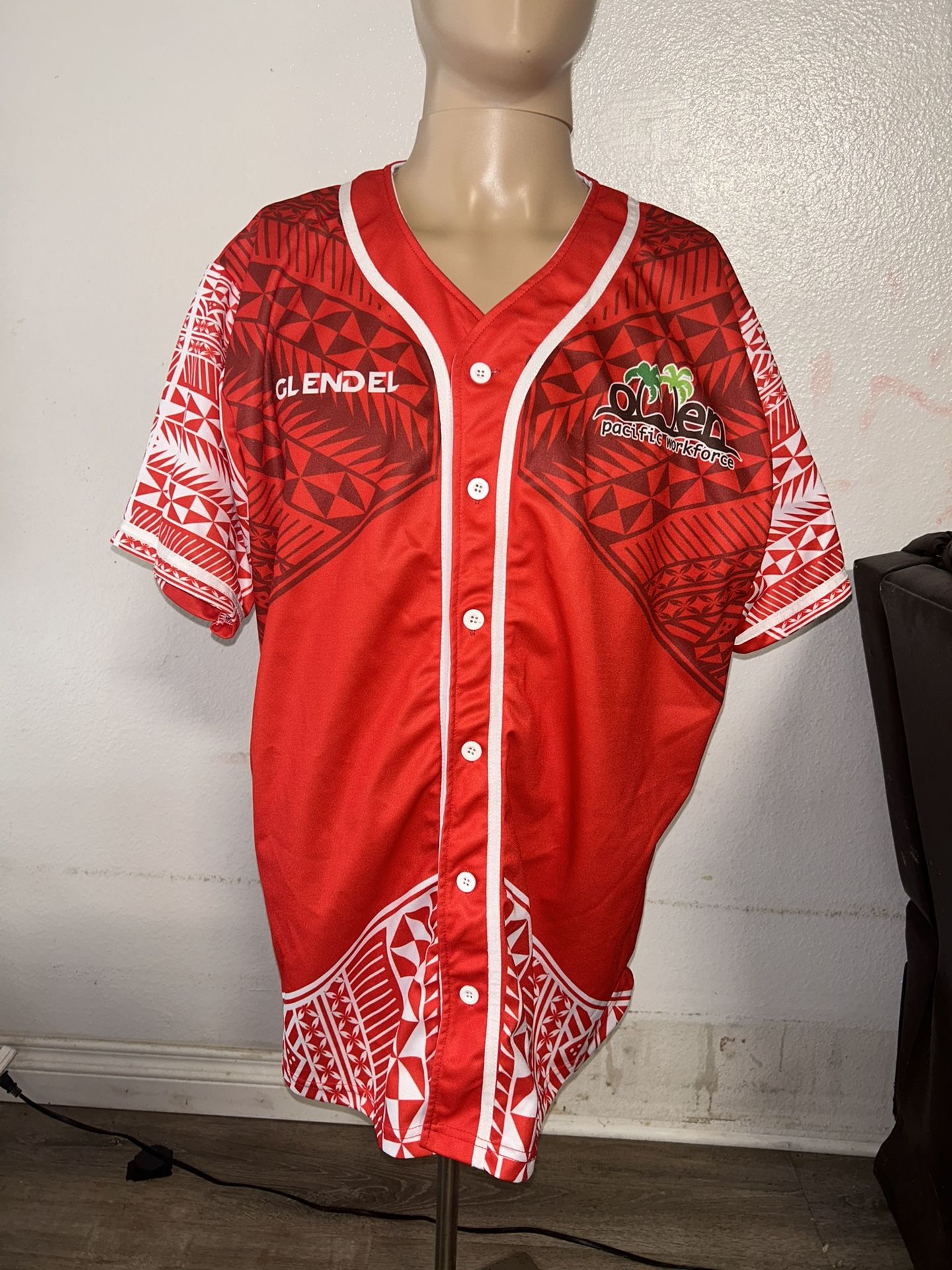 Tonga Baseball Jersey - Sila Tonga Shirt - Tongan Design Clothing Men’s Sz XL