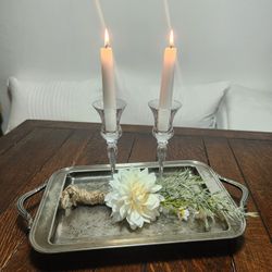 Mikasa Crystal Candlestick Holders