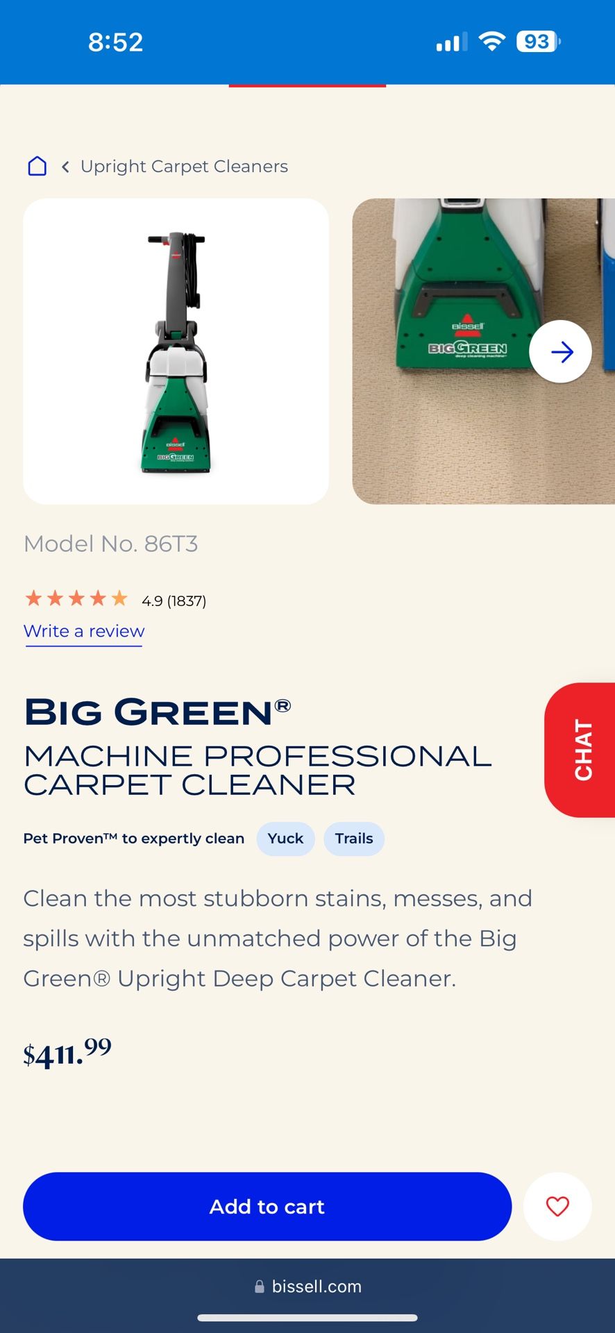 BRAND NEW Bissell Professional Carpet Cleaner