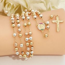14k Gold Plated San Jude Rosary 