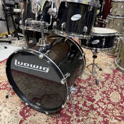 Ludwig Accent CS 5pc Black Drum Set