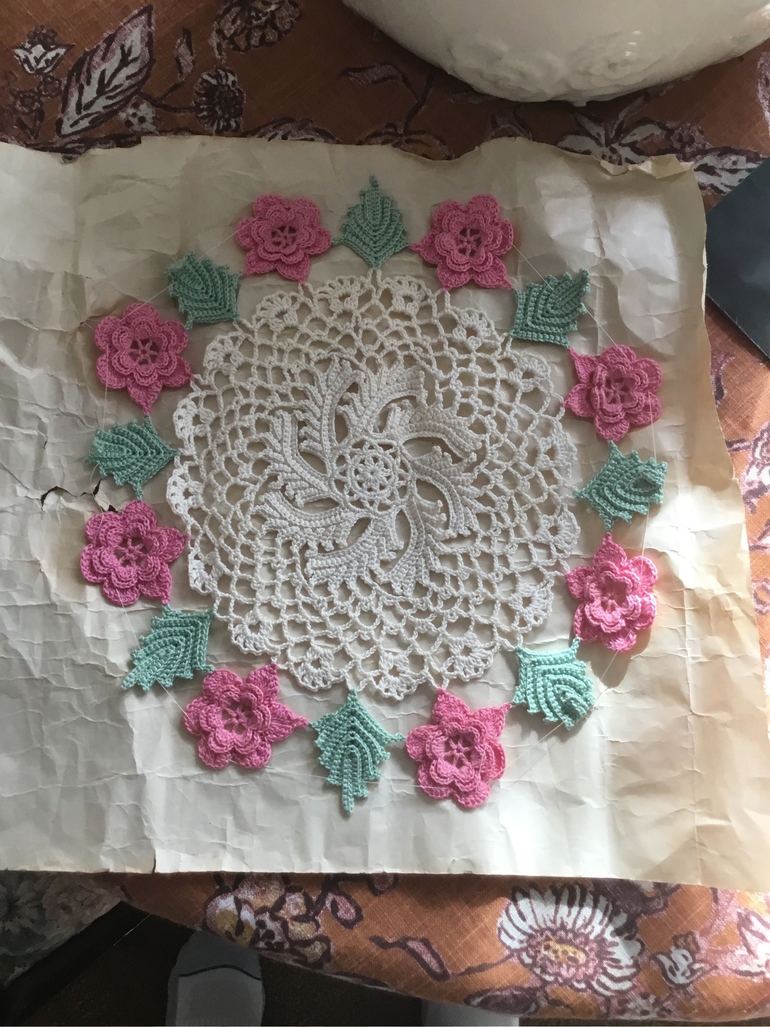 Beautifully Crocheted 12” Doily