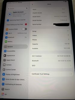 *USED LIKE NEW* 11 inch iPad Air M3 128GB WiFi model