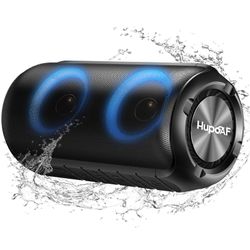 Hupoaf Bluetooth Speaker With 6D Loud Sound, 2025 New Portable Wireless Speaker, IPX7 Waterproof, RGB Lights, BT5.3, 12H Playtime, For Home/Party/Outd