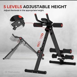 Ab Machine Adjustable Foldable Home Gym Fitness Equipment for Core