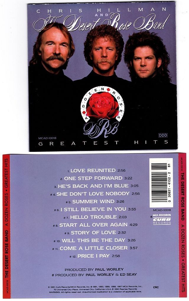 The Desert Rose Band Greatest Hits Cd