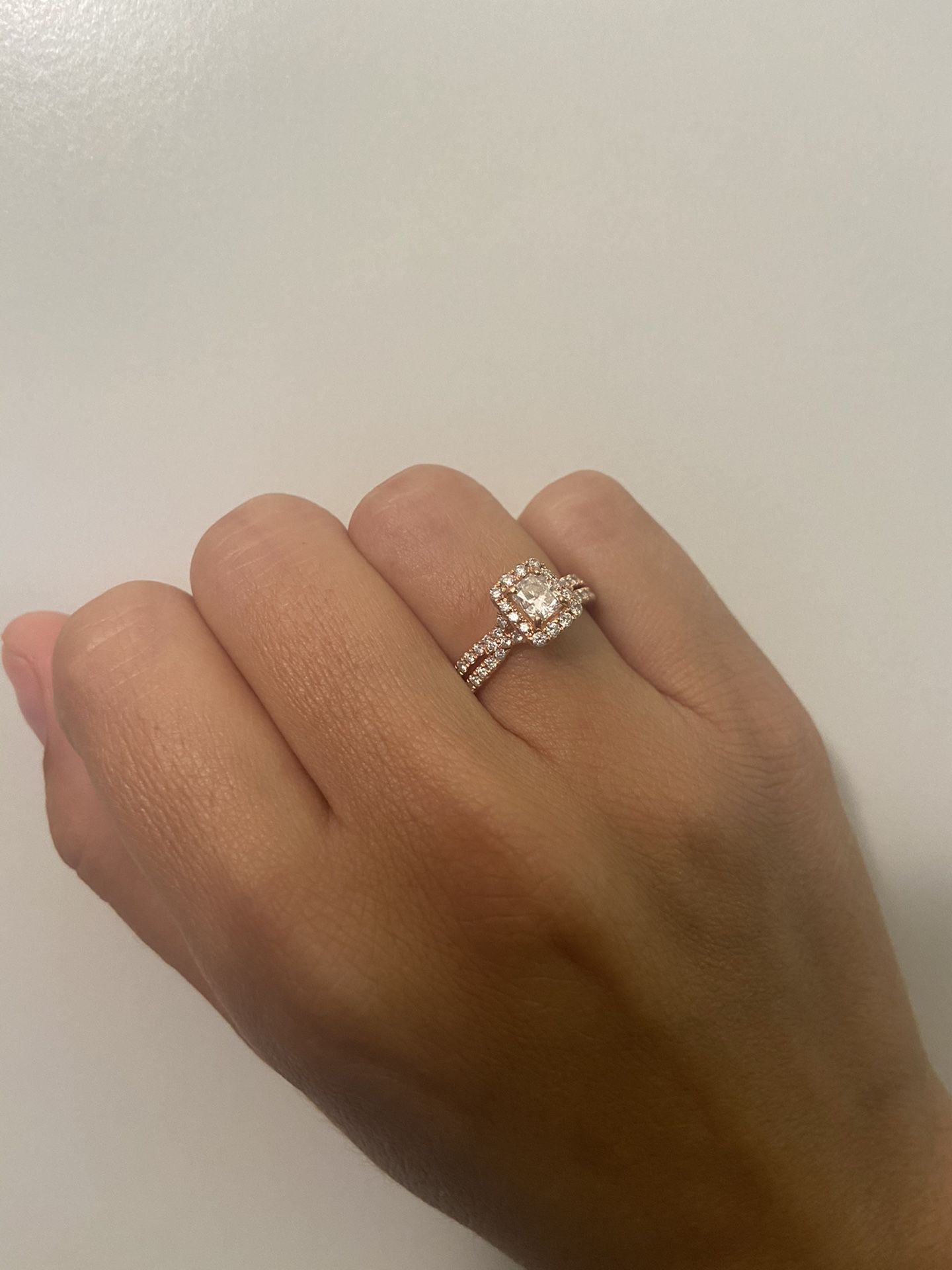 Rose Gold Diamond Ring - Size 6.25