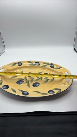 Tuscan style olive branch motif platter
