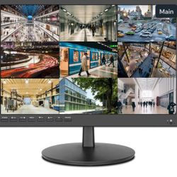 17inch Security Monitor,Wall-Mounted Monitor Supports USB/Full Format Video Play