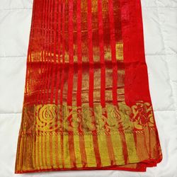 Pure Handloom Saree With Readymade Blouse 